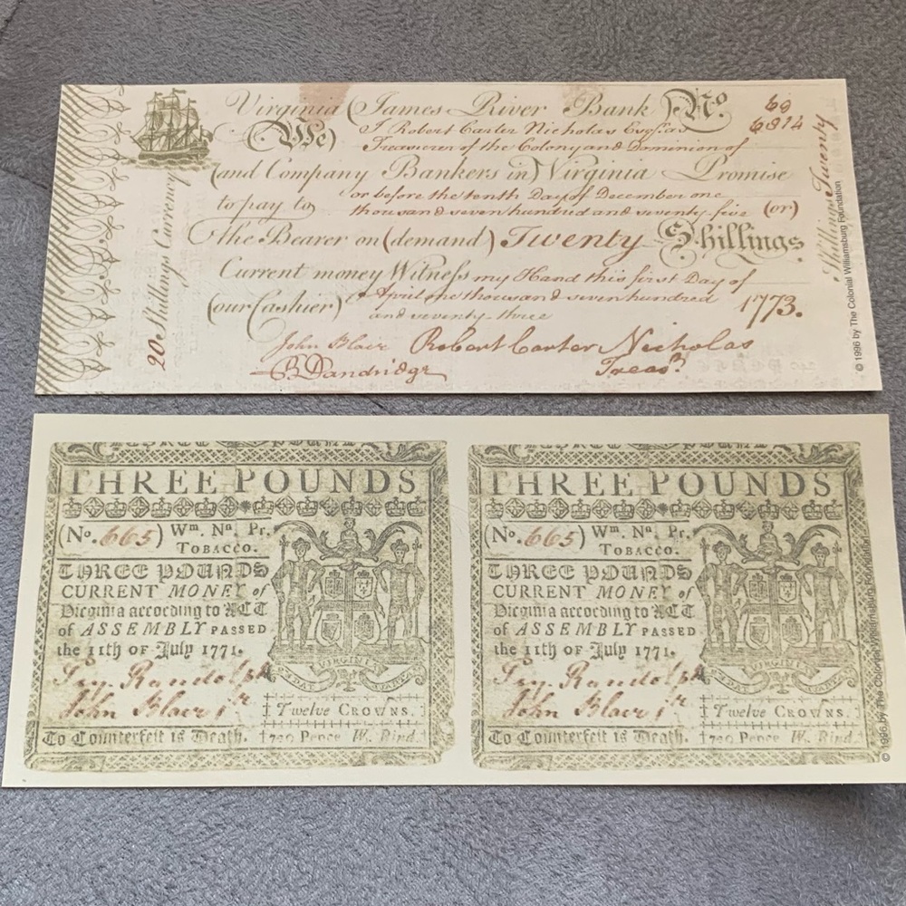 VTG Colonial
Williamsburg Bundle of 10
One Dollar Bills 1996 in Orig Pamphlet - Picture 6 of 16